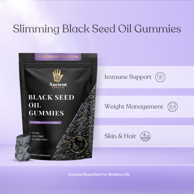 Black Seed Oil Gummies Blackcurrant Flavour