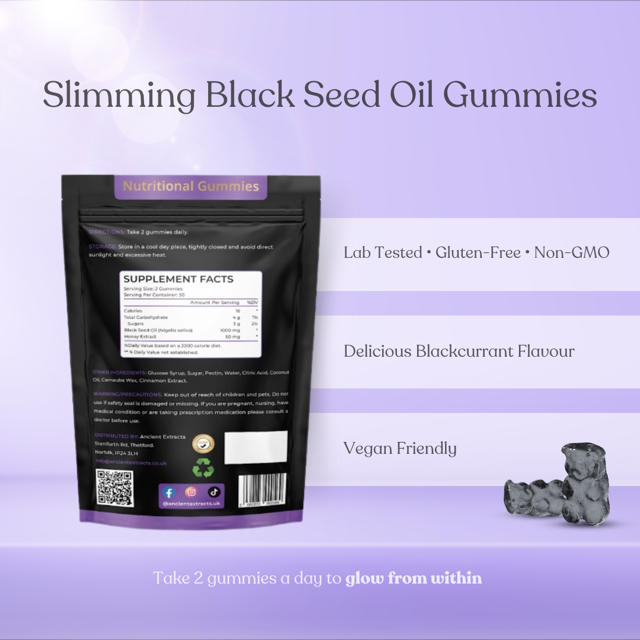 Black Seed Oil Gummies Blackcurrant Flavour